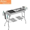 Wholesale Stainless Steel Adjustable Height BBQ Grill for Outdoor Camping and Family
