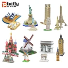Cheap kids toy world famous building paper model 3d puzzle