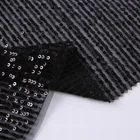 knitted mesh embroidery sequin stock shirting spandex glitter fabric clothing
