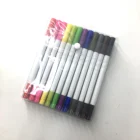 One-Stop Service White Color Watercolor Permanent Brush Tip Marker Pen