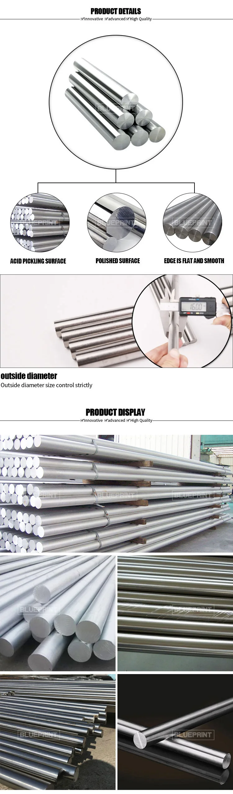 ss 304 bar 316l stainless steel round bar 6mm manufacturer