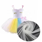 25d Nylon Bright Tutu Kids Skirt African Beaded Lace 2020 Tulle Fabric For Dresses