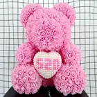 Preserved Flower Rose Teddy Bear Artificial Rose Bear Gift Box