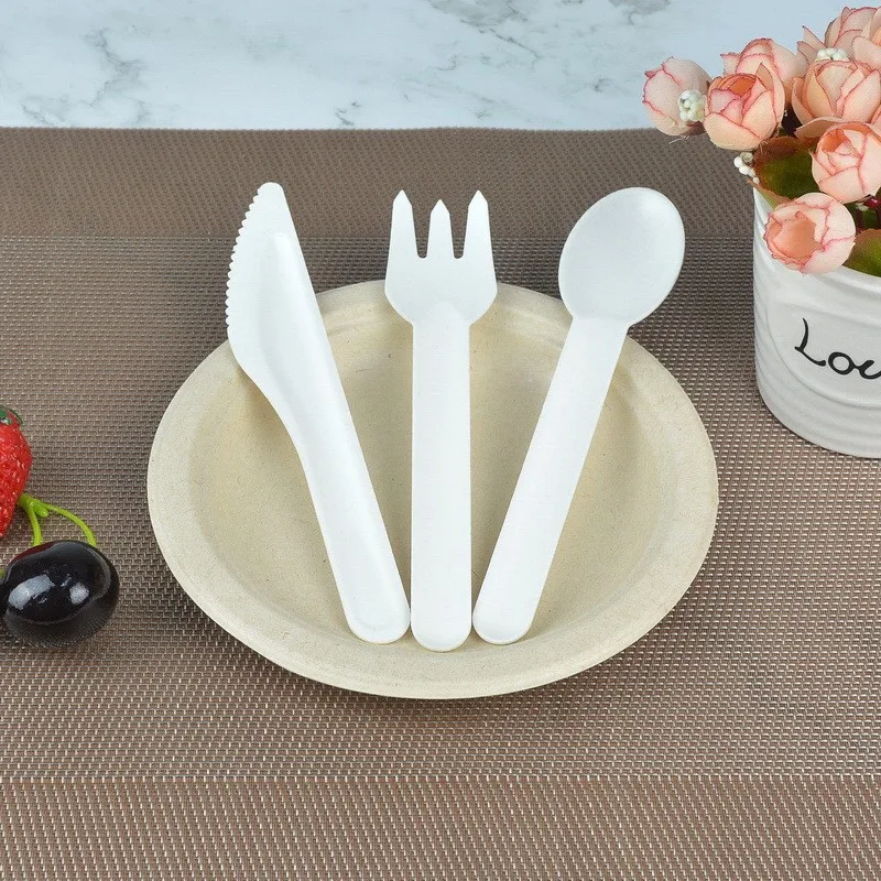 Sugarcane Bagasse Cutlery Paper Utensils Disposable Eco Biodegradable