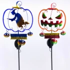 Halloween Decorative Light Halloween Solar Decor Light Halloween Metal Pumpkin Decorative Garden Led Solar Stake Light