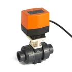 2 Way Electric Actuator Ball Valve 3/4 inch PVC Valves Water Control Motorized Plastic PVC Ball Valve