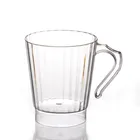 236ml Hot Sale Disposable Plastic Coffee Cup With Handle Disposable Tea Cup With Handle