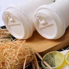 100% Eco-friendly Paper Cups 100% Food Grade 8oz 12oz Kraft Double Wall Paper Cups with Lid
