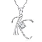 Initial Cubic Zirconia Necklace 26 Alphabet Letter Necklace For Gift