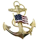 Custom metal cross flag pilot wings cordon brooch badges pin