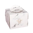 Cheaper Customized Size And Logo Cake Packaging Box With Handle