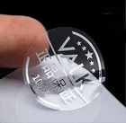 Make your own hologram plastic logo print transparent self adhesive fabric sticker label