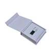 fabric linen cloth USB flash pen drive packaging gift box for glass crystal USB stick
