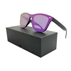 High Quality Large Square Purple Lens Custom Designer Plastic Rimless Polarized Sunglasses For Unisex Adult 2019
