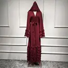 Elegant and noble Dubai Cardigan Muslim Lace Robe