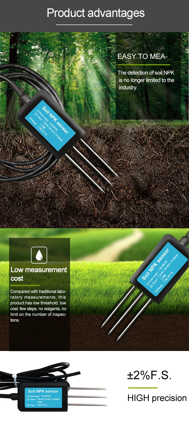 Ma V V Analog Transmit High Accuracy Agriculture Soil Npk