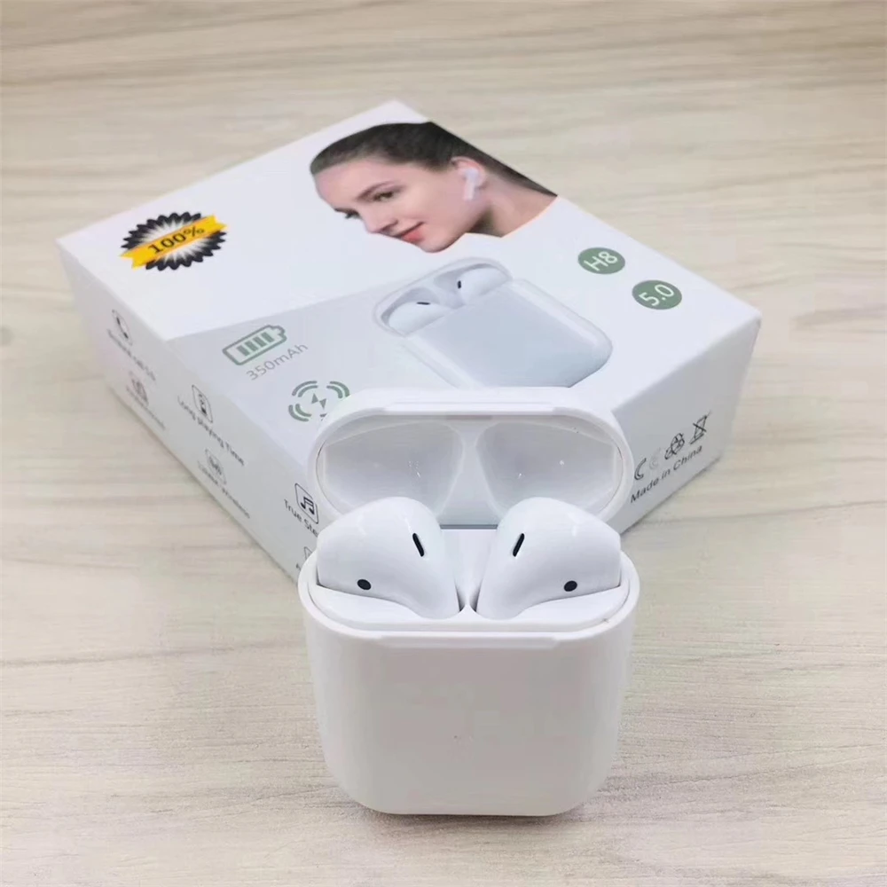 2019 trending amazon hot H8 Tws 5.0 Touch Control With Wireless Charging Earphones Bluetooth Wireless Earbuds Audifonos - ANKUX.COM