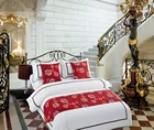 Luxury hotel jacquard bedding set hotel free samples, hotel bedding bed runner set customized