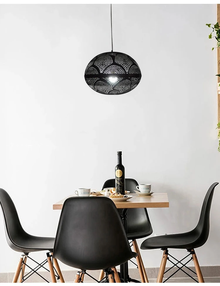 Factory direct black metal pendant light for dining room kitchen living room