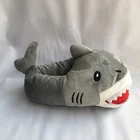 Hot Sales Indoor cute animal shark plush slippers for kids&men