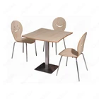 Square Dining Table and Bending Wood Chair Quality China Supplier