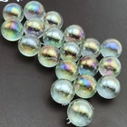 Customize Polished solid Clear Reflective Glass Beads