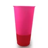 (sample available)wholesale hot sale temperature sensing color change with straw and lid travel outdoor water plastic cup