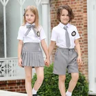 China Factory Price OEM Upmarket Children School Shirt T Shirt And Shorts For Kindergarten Primary Children