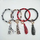 2019 new tassel leather Snakeskin bracelet Boho jewelry accessories tassel keychain for women