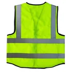 Vest Zipper Pockets Yellow High Visibility Vest