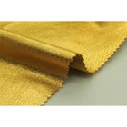 Hot sale glitter synthetic leather fabric gold faux leather fabric for clothing