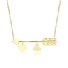 Unisex Trendy 18k Gold Plated Custom heart arrow name pendant Necklaces