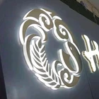 3d shop front illuminated sign manufacturer luminous font Logo signage acrylic led light up letters