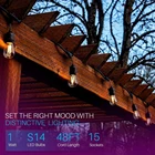 20% off Christmas Holiday Outdoor Solar Battery Powered LED S14 Edison Bulb String Light 15m 15bulb
