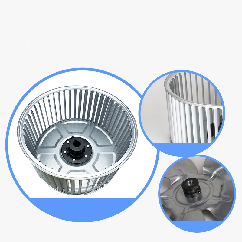 Fornecedor de acessórios para roda de ventilador centrífugo multi-asa de 3-12 polegadas de chapa galvanizada
