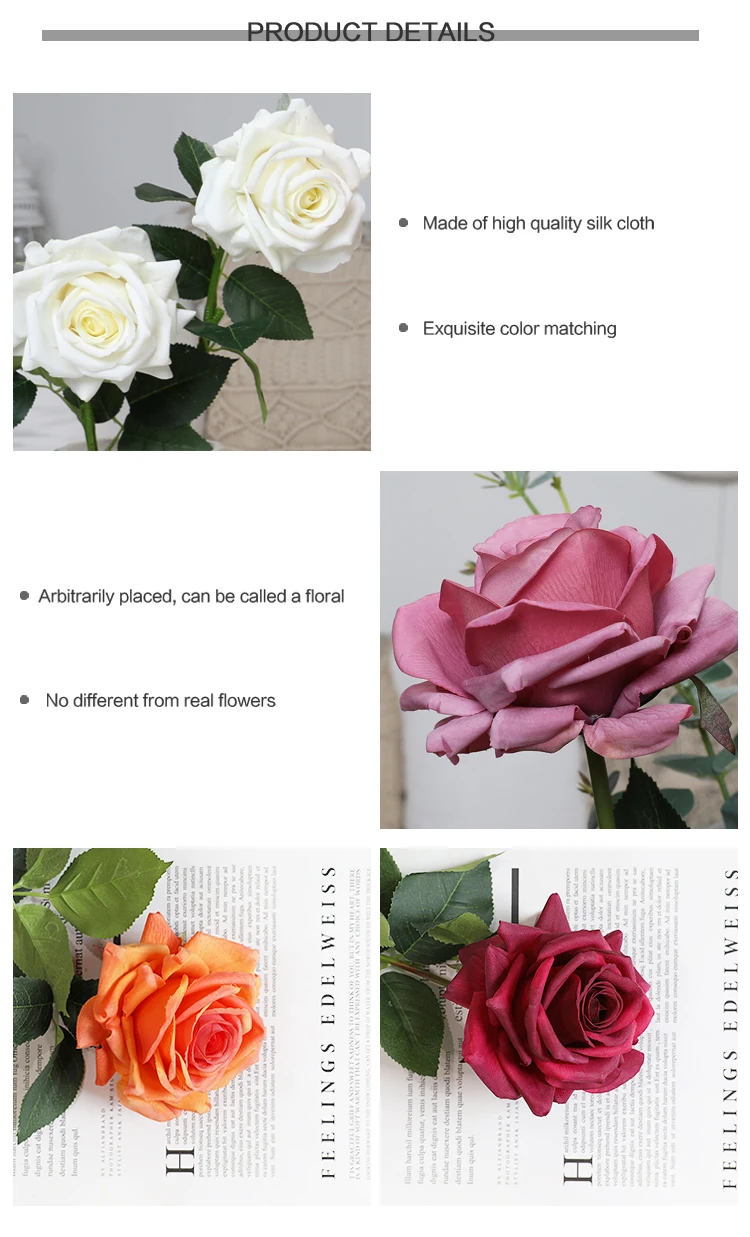 wholesale hot sale high quality artificial flowers single stem