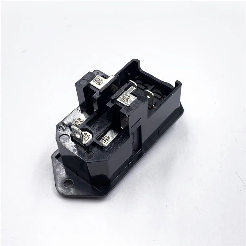 AC Power 3 in 1 Double Fuse Type Socket With Insuance And Switch Holder 250v Safety Inlet Plug Socket Connector