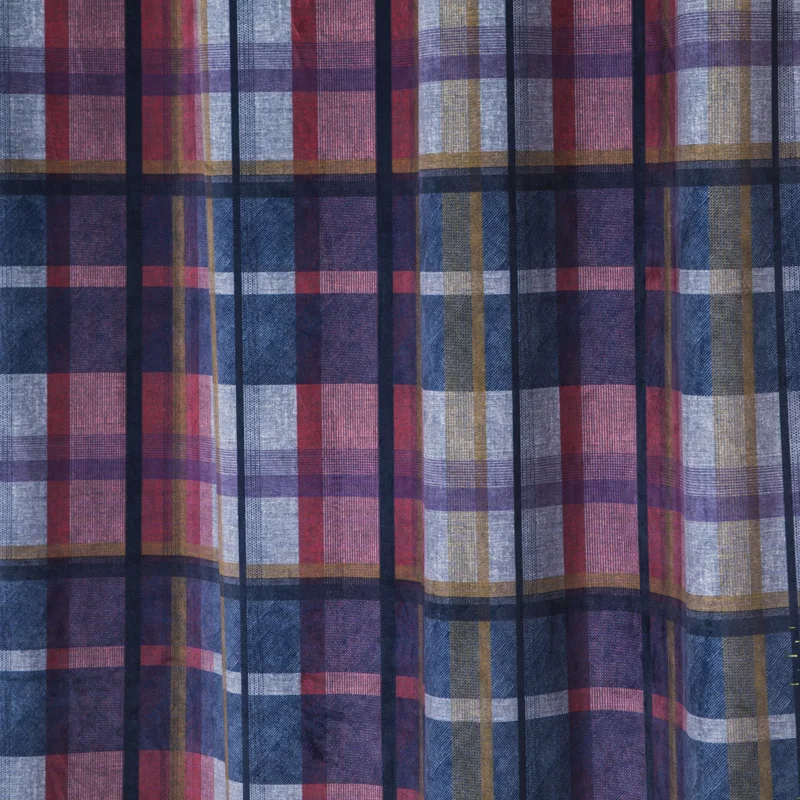 Hot selling 100% polyester plaid color stripe window curtain made in china