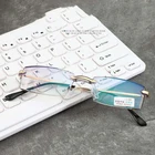 Anti Blue Light Small Rectangular Square Cut Edge Rimless Sunglasses Computer Block Proof Women Sun Shades Glasses Female