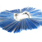 China 24" street sweeper 6-3/8 x 24 convoluted poly & wire wafer set brush