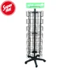 Commercial Metal Floor Revolving Storage Shelf Retail DVD Display Stands CD Rack