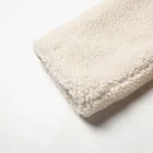 White Fur White Beige Winter Fashion Vogue Woven Sherpa Wool Fur Coat With Collar For Women