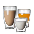 Glass Glass 6.7oz 200ml Customized Double Wall Insulated Thermal Beverage Mugs Glass For Tea Coffee Latte Cappuccino