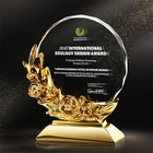 Plaques Wholesale High Quality Custom Logo Decorative Round Crystal Trophies Plaques