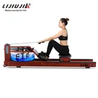 fitness gym equipment double track 2 blades wooden rowing machine