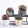 Modern marbling cylinder flower planter pot ,matte white ceramic succulent flower pot garden decorative