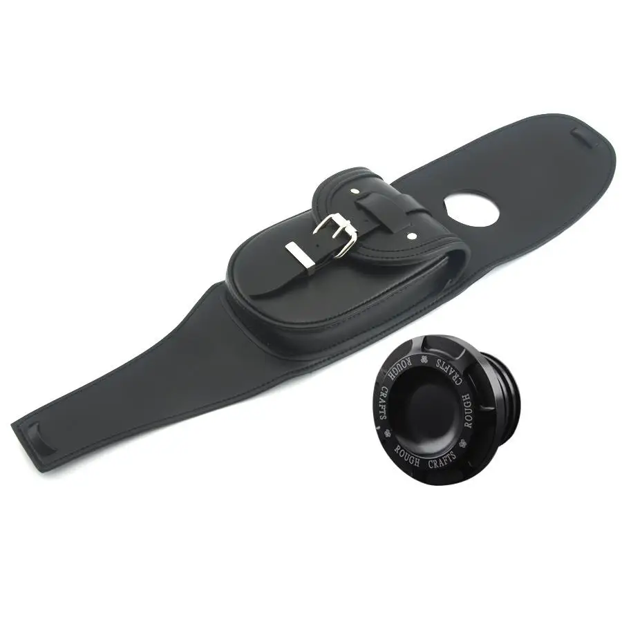 Motorbike Fuel Tank Gas Cap & Panel Tank Tool Bag For Harley Sportster XL 883 1200 48