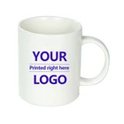 Customized Logo White Sublimation Coffee Cup Ceramic Coffee Mugs