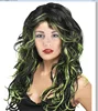 High quality green black witch costume wigs