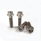 For Autorcar and motorcycle Titanium fastener GR5 M8x30mm Ti Hex head flange bolt with hole